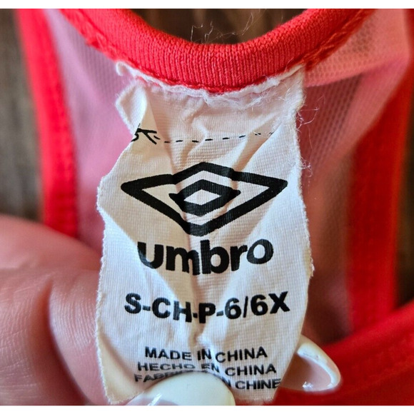 Umbro Girls Tank Top Small Pink Mesh Scoop Neck Racerback Activewear Running - Picture 5 of 8